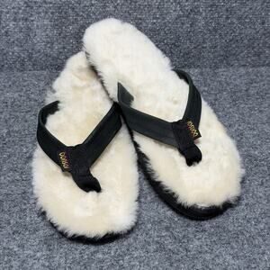 Bonsai Sandals/ Flip Flops Cushioned Sheep Skin Sandals Unisex Size 8w - Rare